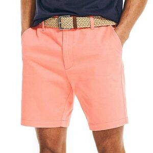 Nautica Mens Classic fit Casual Deck Shorts Pink Coral 30w
